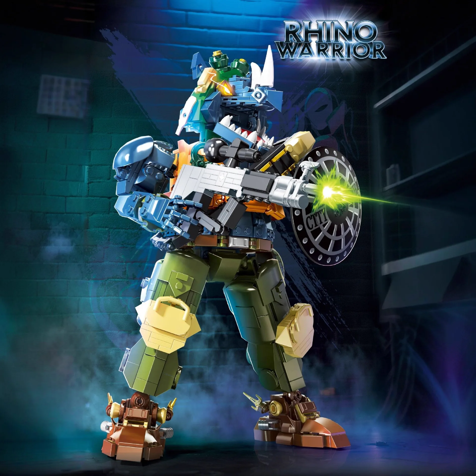 

DK2030 Bizhibo Pig-faced Man Building Block Model, Rhinoceros Ninja, Tortoise, Cybernetic Mecha Figure Figurine