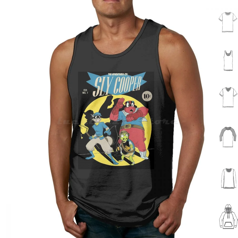 Vintage Las Aventuras De Sly Cooper Camisetas Sin Mangas Estampado Algodón Vintage Las Aventuras De Sly Cooper