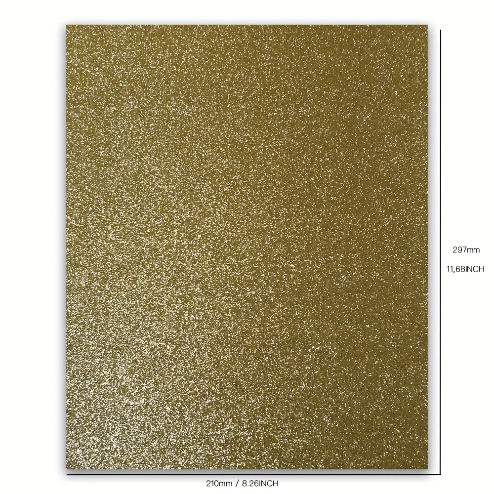 10pcs 8\'\'×12\'\'(A4 Size) Glitter Cardstock For Crafts, Non-Drop Powder Glitter Paper, DIY Party Decoration, Christmas Gift