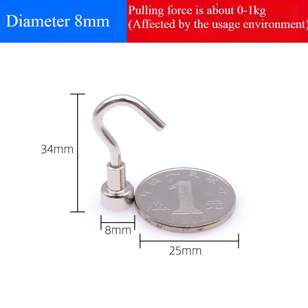 Magnetic Hook Heavy Duty Earth Magnets Hook For Refrigerator, Extra Strong Cruise Hook for Hanging Magnetic Hanger for Cabins