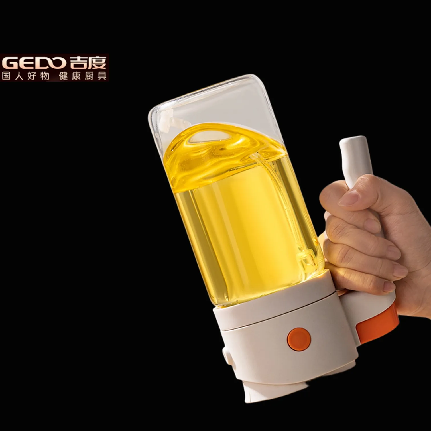 GEDO Ultra Hard Glass Kitchen Oil Mister Atomize and Pour 2 in 1 Oiler 500ml Capacity Oil Bottle for Family Barbecue and Salad