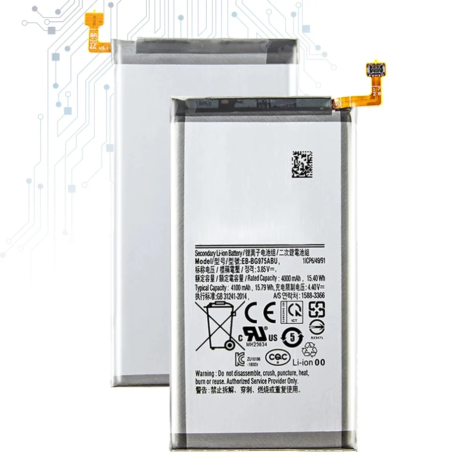 Battery EB-BG975ABU 4100Mah For Samsung Galaxy S10+ S10 Plus SM-G975F/DS SM-G975U/W G975 G975F G975U Bateria