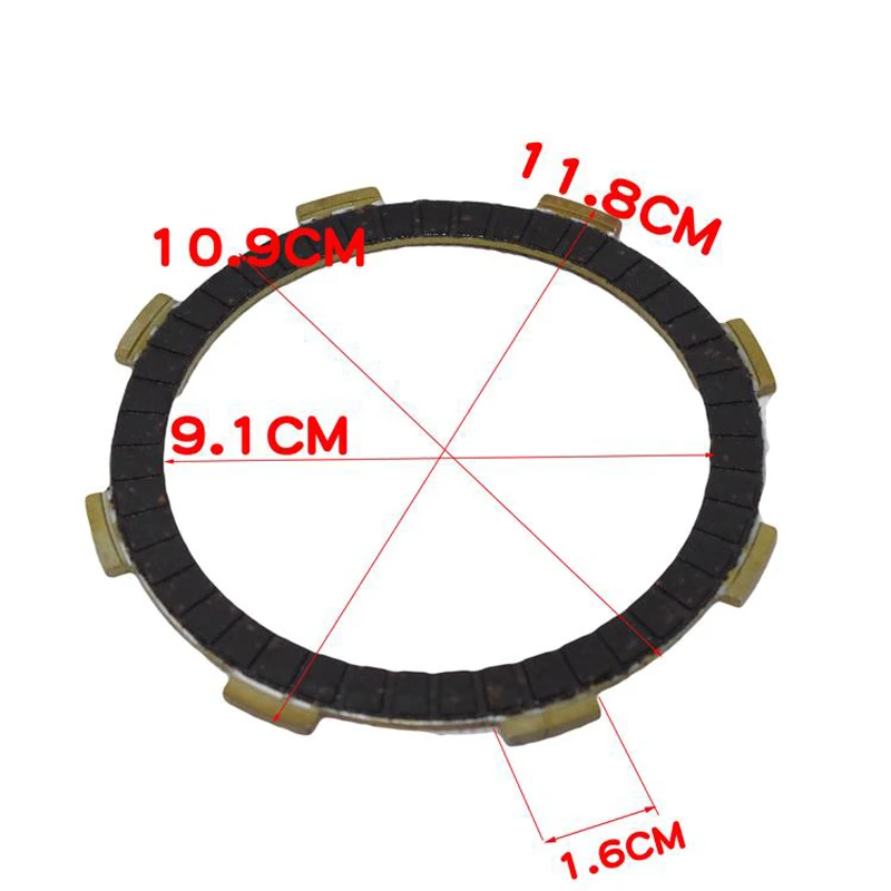 Motorcycle Clutch Friction Disk for Yamaha Jianshe Clutch Disc Plate for ybr125/K/ED XTZ125 JYM125-2-6-7-9 Engine Clutch Parts