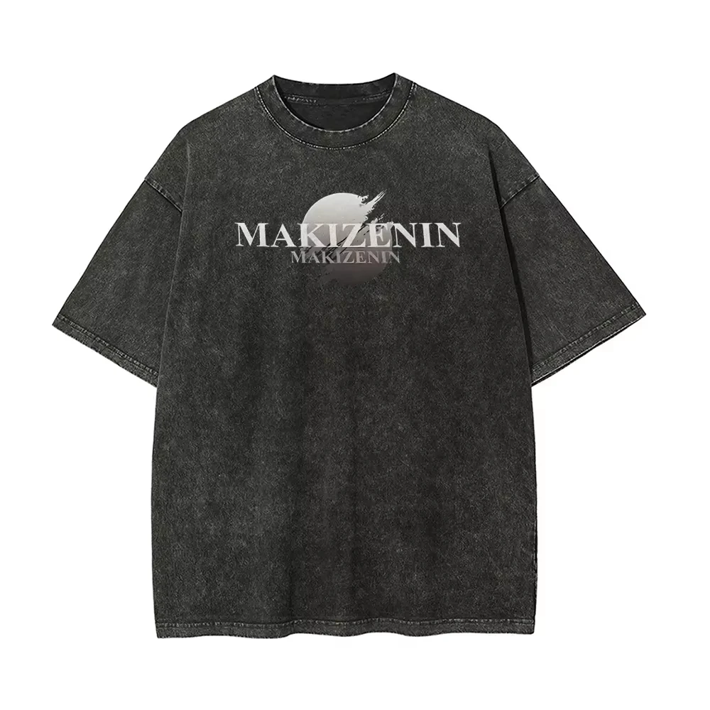 Maki Zenin T Shirt Jujutsu Kaisen Men Acid Wash Toji Soul Awakened Anime Streetwear Zenin Clan Back Scar Tee view 3