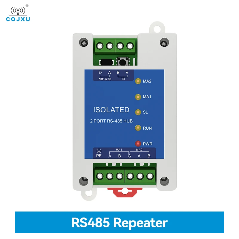 Industrial 2way Cache Type RS485 to 1way RS485 Hub DC 9~40V COJXU E810-R21 Optical Isolation Multi to one Hub ESD Protection