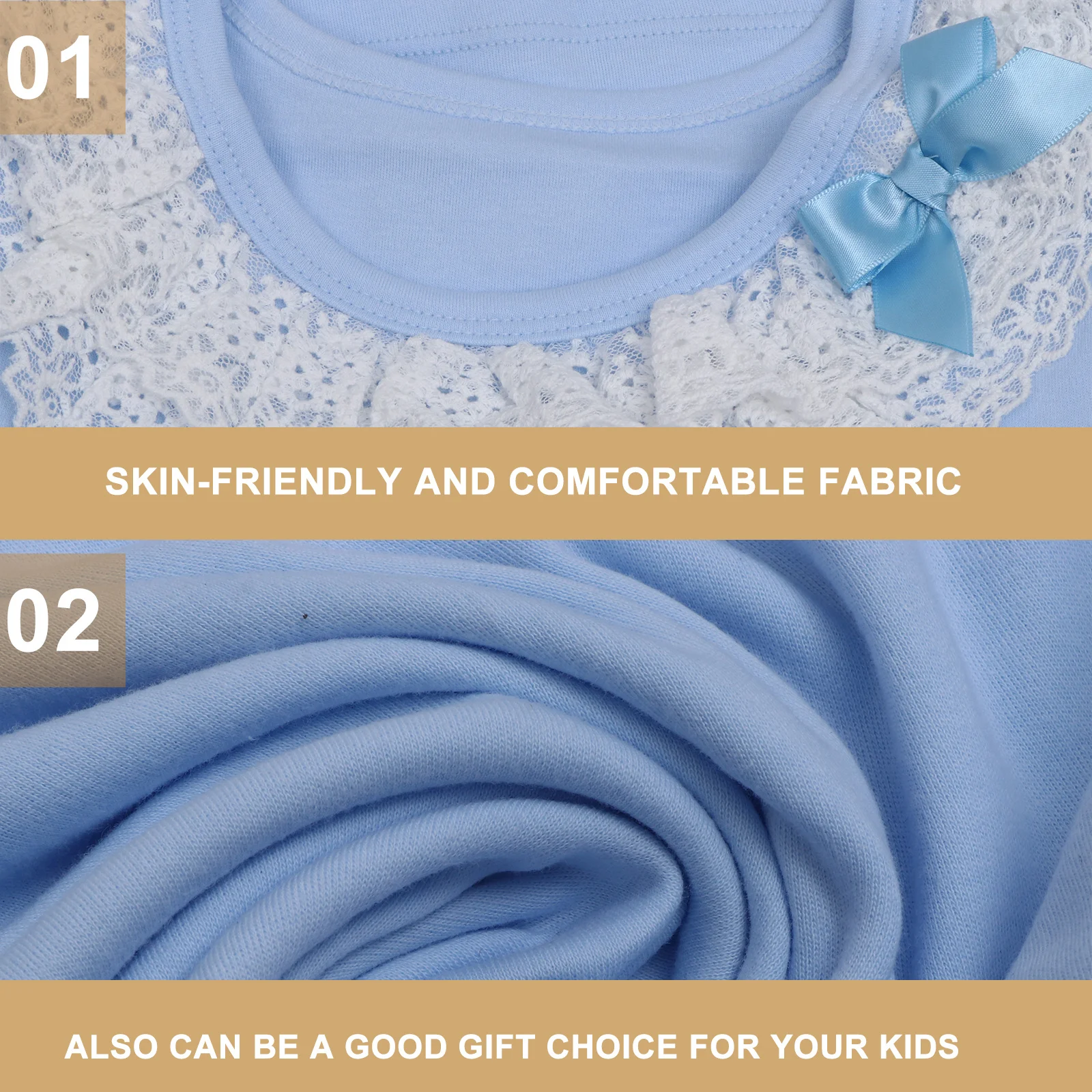 

Cotton Nightwear for Kids Comfortable and Durable Sleepshirt No Harm to Skin Kids Nightdress Children Nightdress