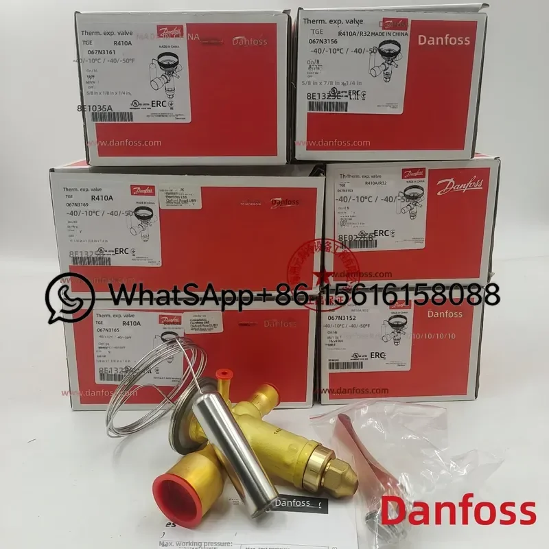 Danfoss Expansion Valve TGEL 31 35 46 R410A 067N3165 Refrigeration Parts Complete Model Numbers Included for HVAC System