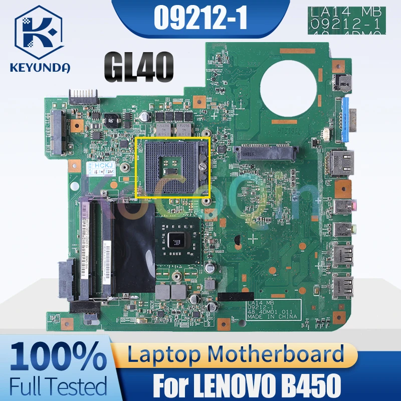 

For LENOVO B450 Notebook Mainboard 09212-1 GL40 Laptop Motherboard Test