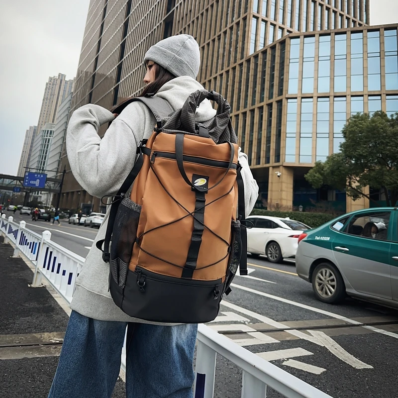 Zaino da viaggio all'aperto di grande capacità per uomo donna borsa da scuola per studenti zaini da trekking da campeggio borse multifunzionali Oxford