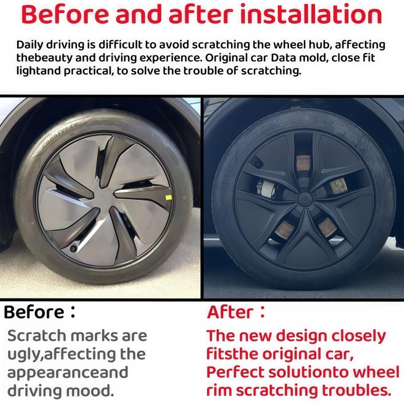 ل تسلا نموذج Y جونيبر 2025 + 4 قطعة غطاء محور سيارة استبدال غطاء عجلة 19 بوصة أداء السيارات Hubcap غطاء الملحقات