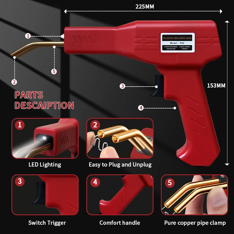 Hot Stapler Plastic Welder Repair Kit for Car Bumper Dashboard - Multiple Types of Staples Suitable for Various Welding Machine image 5