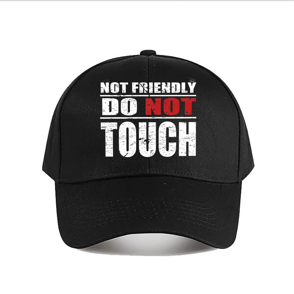 Not Friendly Touch Sign Baseball Cap For Womens Unisex Female Snapback Cap