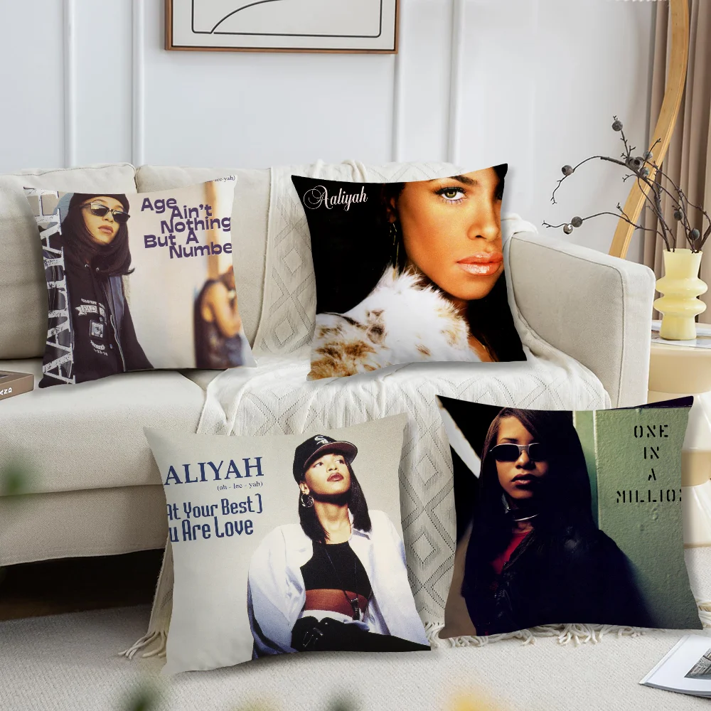 Singer A-Aaliyah Pillow Case Short Plush Velvet Rectangle Cases Room Decor Home Decoration Cushions Cover