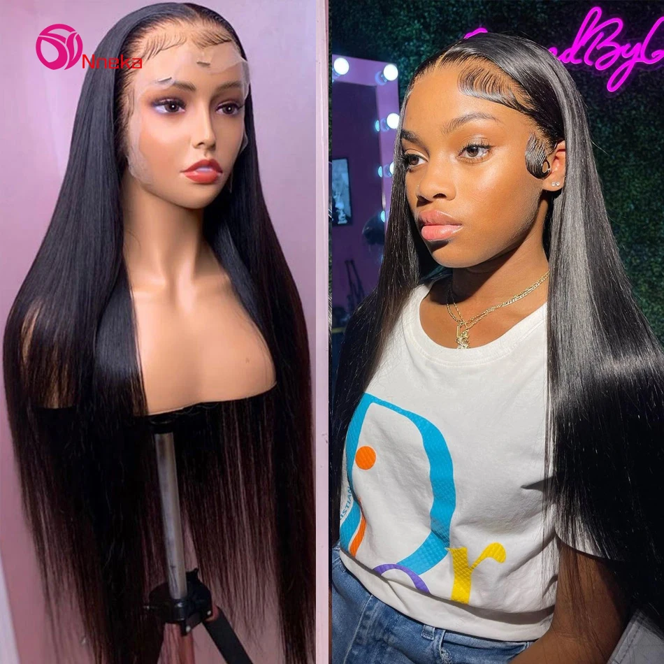 hd lace wig 13x6 human hair brazilian bone straight wig for woman choice pre plucked 13x4 lace frontal wig