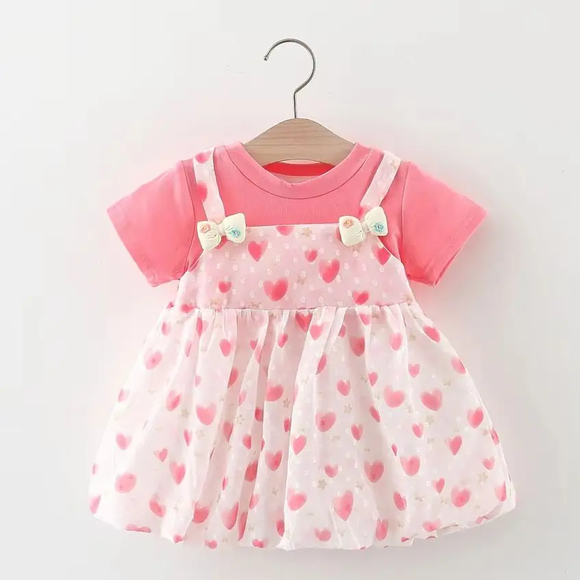 

Summer Newborn Baby Girl Clothes Sweet Print Princess Dresses For Girls Clothing 1st Birthday Party Dress Toddler Dresses