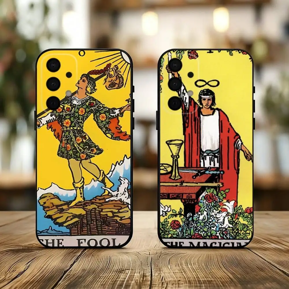 T-Tarot C-cards  Phone Case For Samsung Galaxy A73,A72,A71,A70,A53,A52,A51,Soft Silicone Black Cover