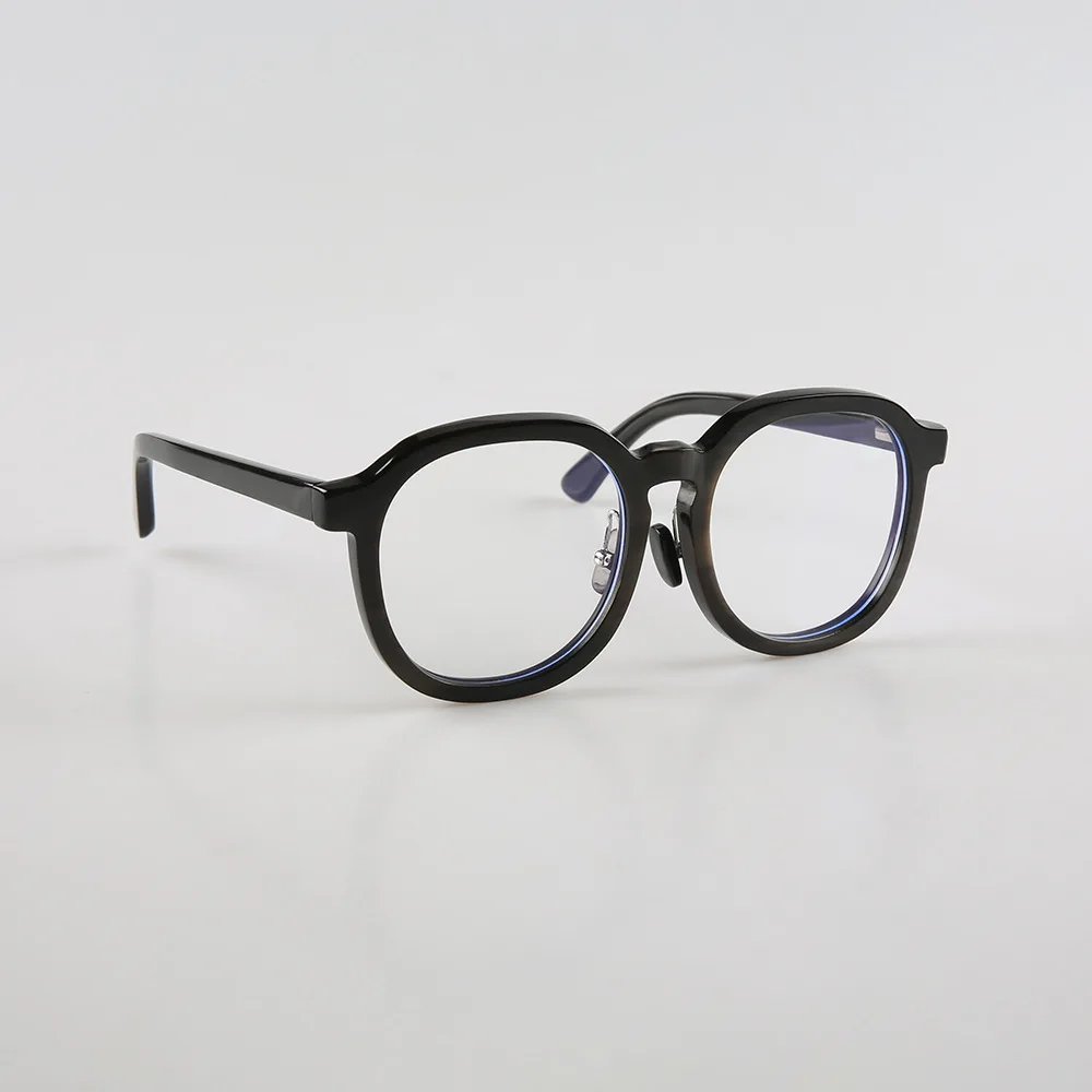 Eyeglass Frames Unique Overisze Vintage Retro Handmade Buffalo Horn Prescription Man Glasses Frames Optical Lenses Eyeglasses