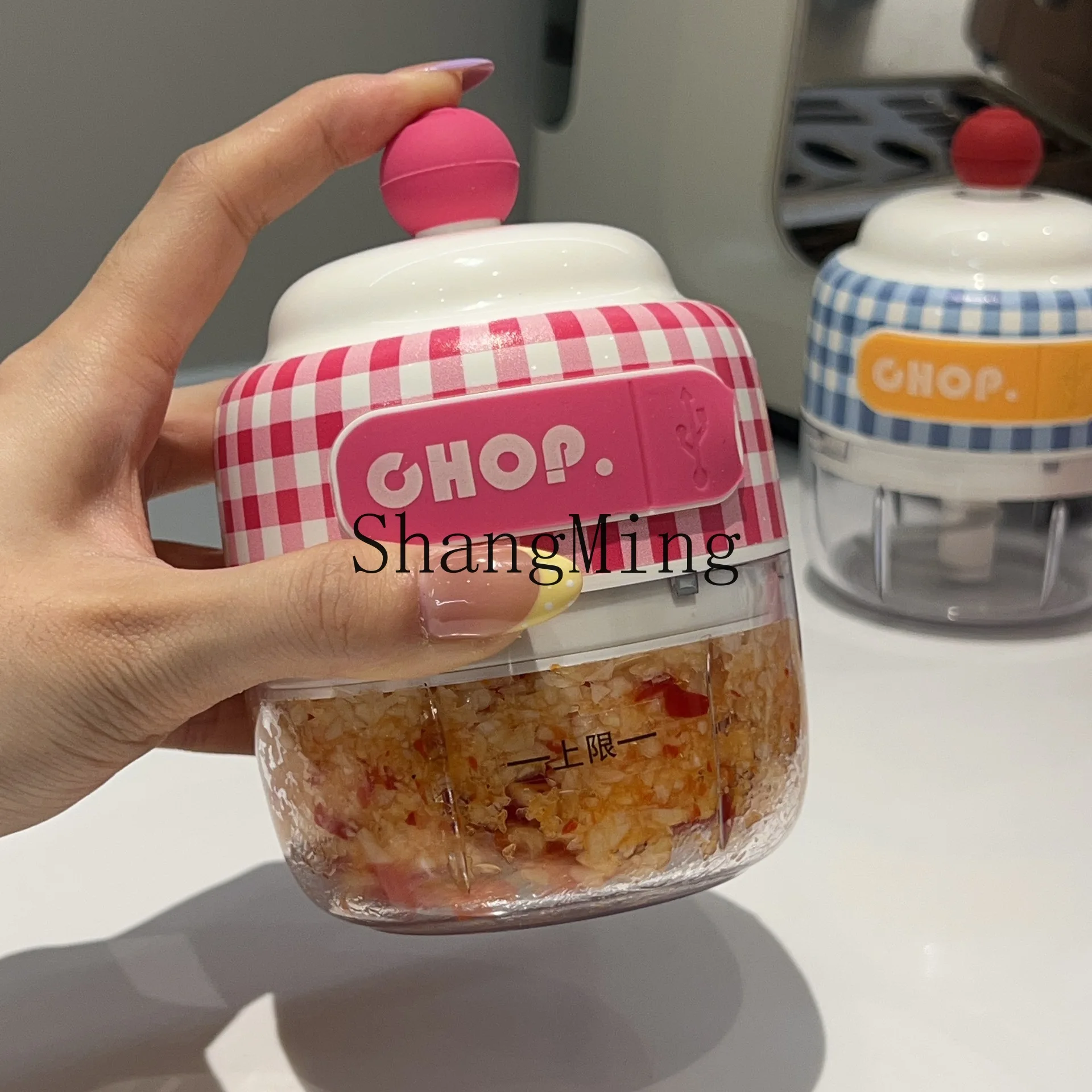 

CL artifact kitchen minced meat millet spicy garlic puree wireless electric grinder small complementary food garlic blender