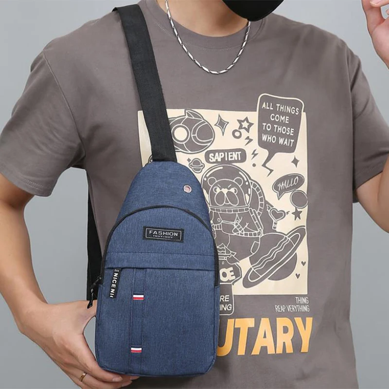 Bolsa tiracolo de um ombro para homens, grande capacidade, esportes ao ar livre, moda lazer, pequena