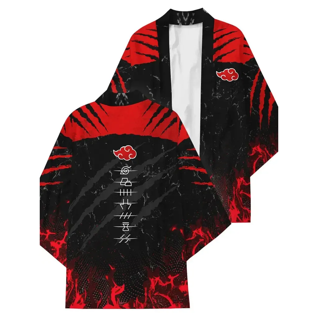 أزياء 3D الطباعة انمي ياباني كيمونو تأثيري الرجال النساء الصيف عارضة بارد الشارع قمم