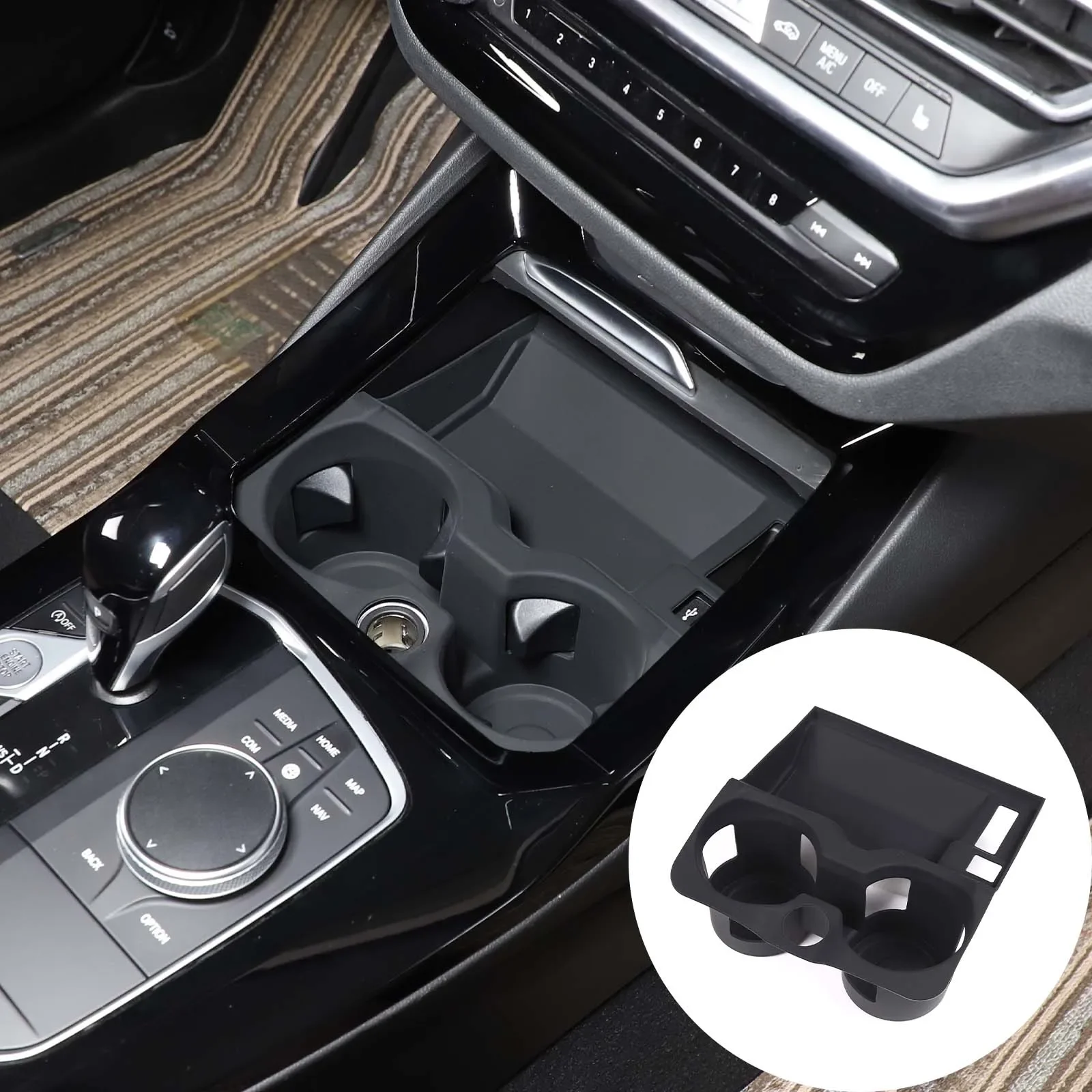 

For 2018-2023 BMW X3 IX3 X4 G01 G02 Car Central Control Wireless Charging Silicone Pad Water Cup Holder Non-Slip Mat Accessories