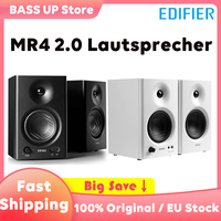 Edifier MR4 2.0 Speakers Studio Monitor (42W RMS) Class-D Amplifier Built-in DSP Wooden Enclosure TRS Balanced/AUX/RCA Inputs