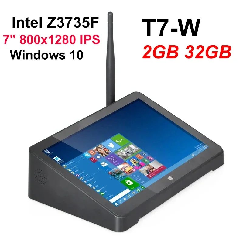 SZBOX 7inch 1280*800 IPS Screen T7-W Mini PC Windows 10 Tablet PC Intel Z3735F Mini Desktop 2G RAM 32G ROM BT4.0 Wifi Computer