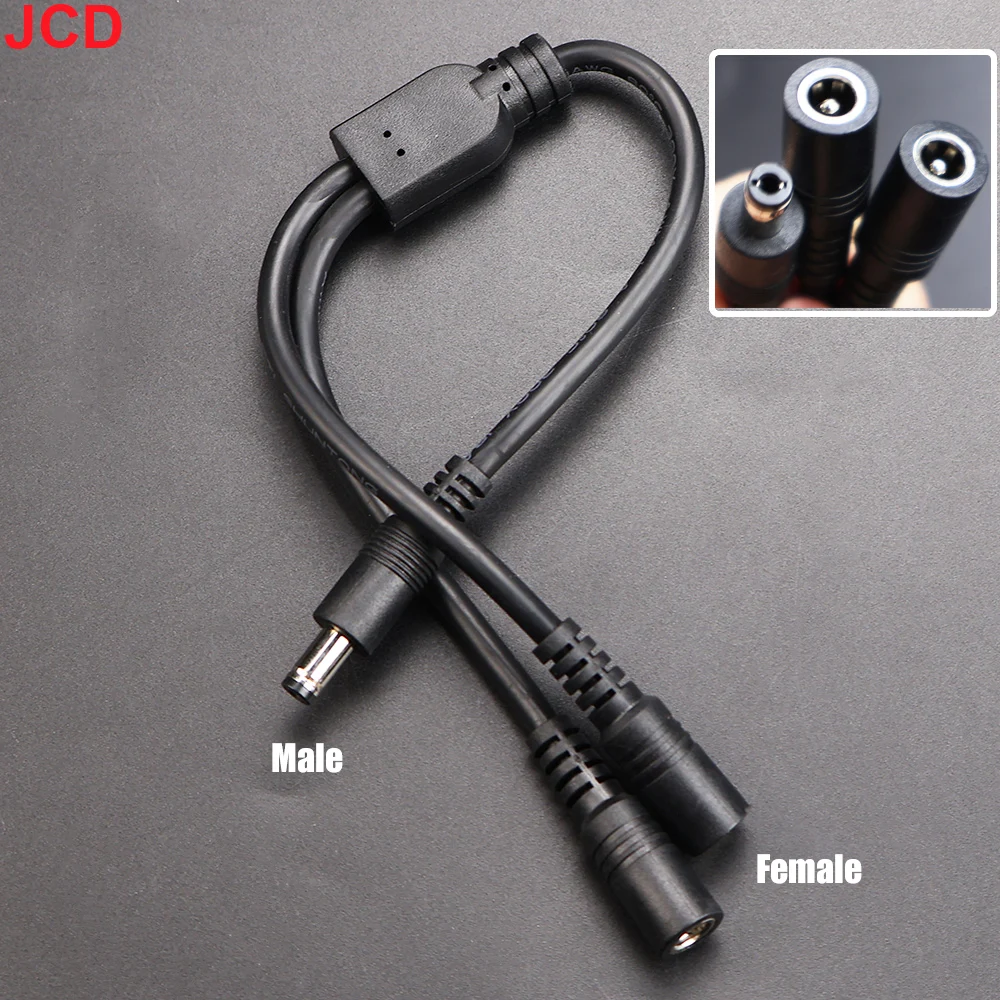 10a 18awg 19v 24v 12v 2 vias dc 1 macho para 2 macho fêmea divisor conector adaptador de fonte de alimentação cabo de extensão 5.5x2.1mm plug m