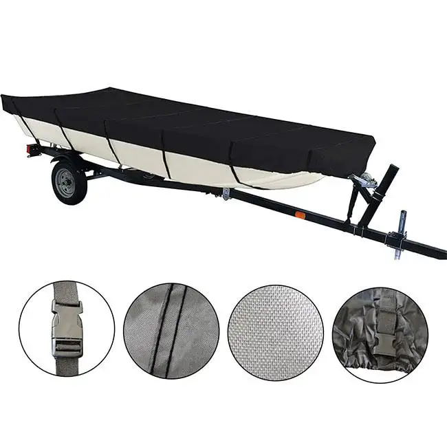 

High Quality Heavy Duty 600D Oxford Fabric Waterproof Jon Boat Cover for Outdoor Boat Protection