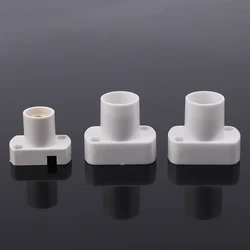 1PC White Mini Screw Lamp Base E12 E14 E17 Supporto Lamp Holder Light Bulb Socket Holder Adapter Lamp Fixing Base Accessories