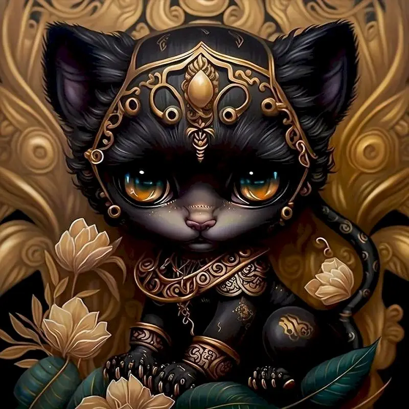 

GATYZTORY Diamond Painting Full Square New Arrival Animal 5D Diamond Embroidery Cross Stitch Cat Home Decor
