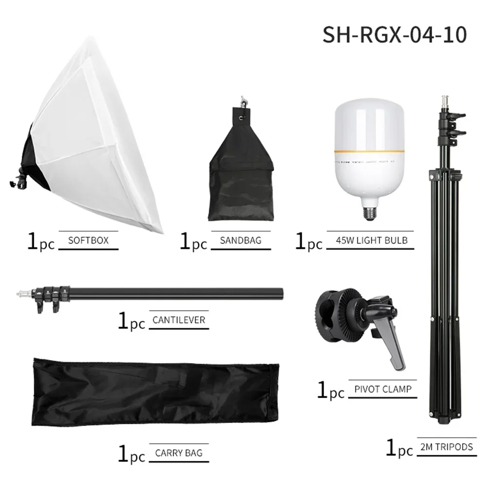 

SH 70cm Octagonal Softbox Lighting Kit Soft Box with Socket Continuous Photography Lighting Tripod Kit for YouTube Video