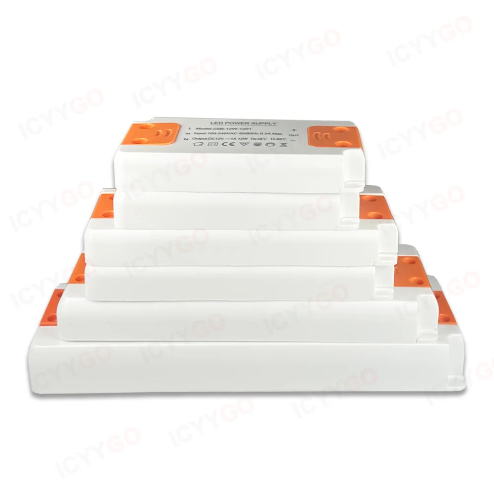 DC12V 24V LED Driver 12W 18W 24W 36W 60W 120W 110V 220V To DC12V Power Supply Lighting Transformer LED Power Supply 1000MA