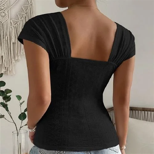 

Bal ort Square Ne Slim Casual Tirt for Women Outdoor Travel Clothing Youth Faion Basic Plain Top