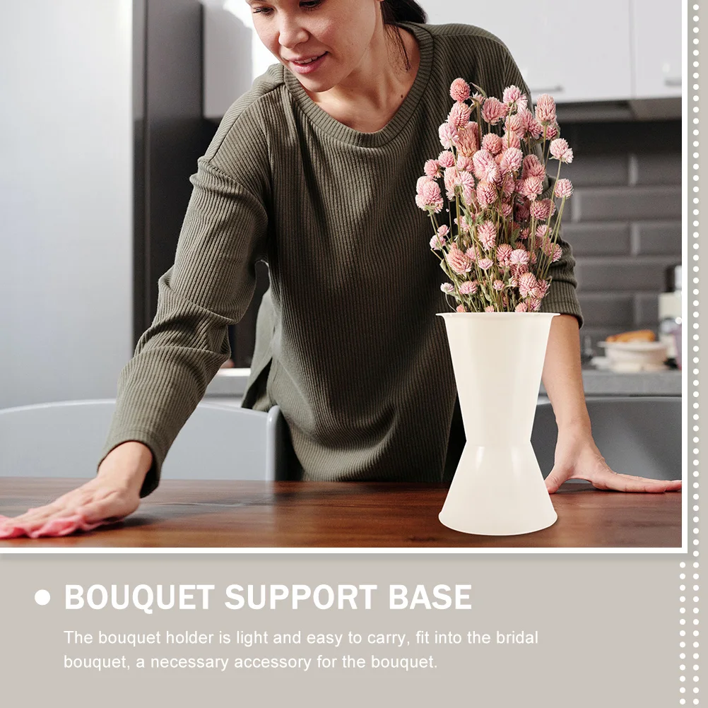 5 قطعة حامل باقة الزفاف البلاستيك قاعدة الزهور حامل باقة للعروس زهرة اصطناعية حامل لوازم متجر الزهور #2