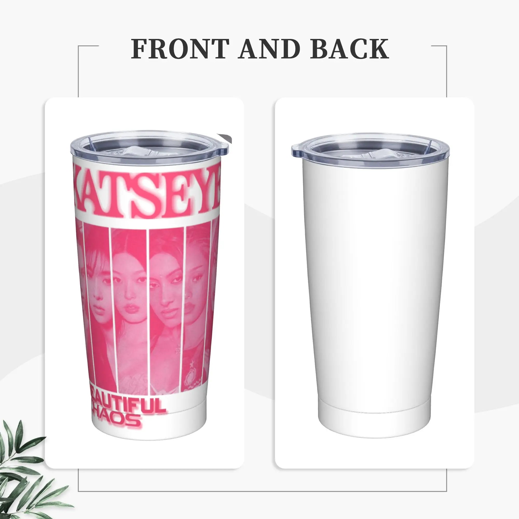 Stainless Steel Tumbler Katseye Kpop Girl Group Thermal Mug  Leakproof Cold Drink Mugs Cup Travel Water Bottle