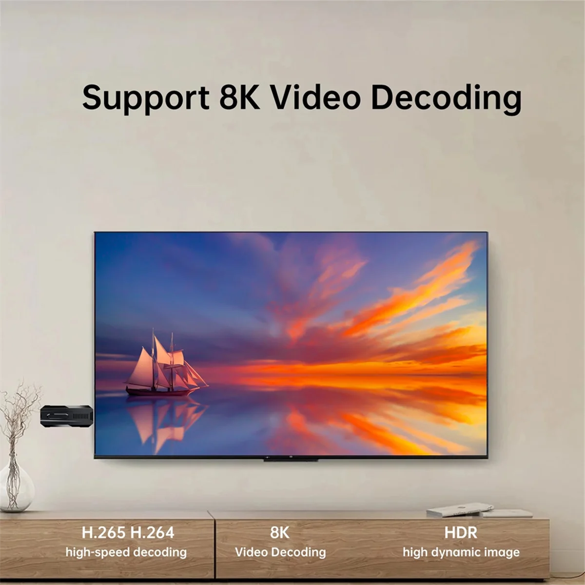 T06C-Android 13 Smart TV Stick RK3528 4K 8K HDR WIFI6 2GB + 16GB HDMI-Compatível Media BT5.0 Assistente de Voz