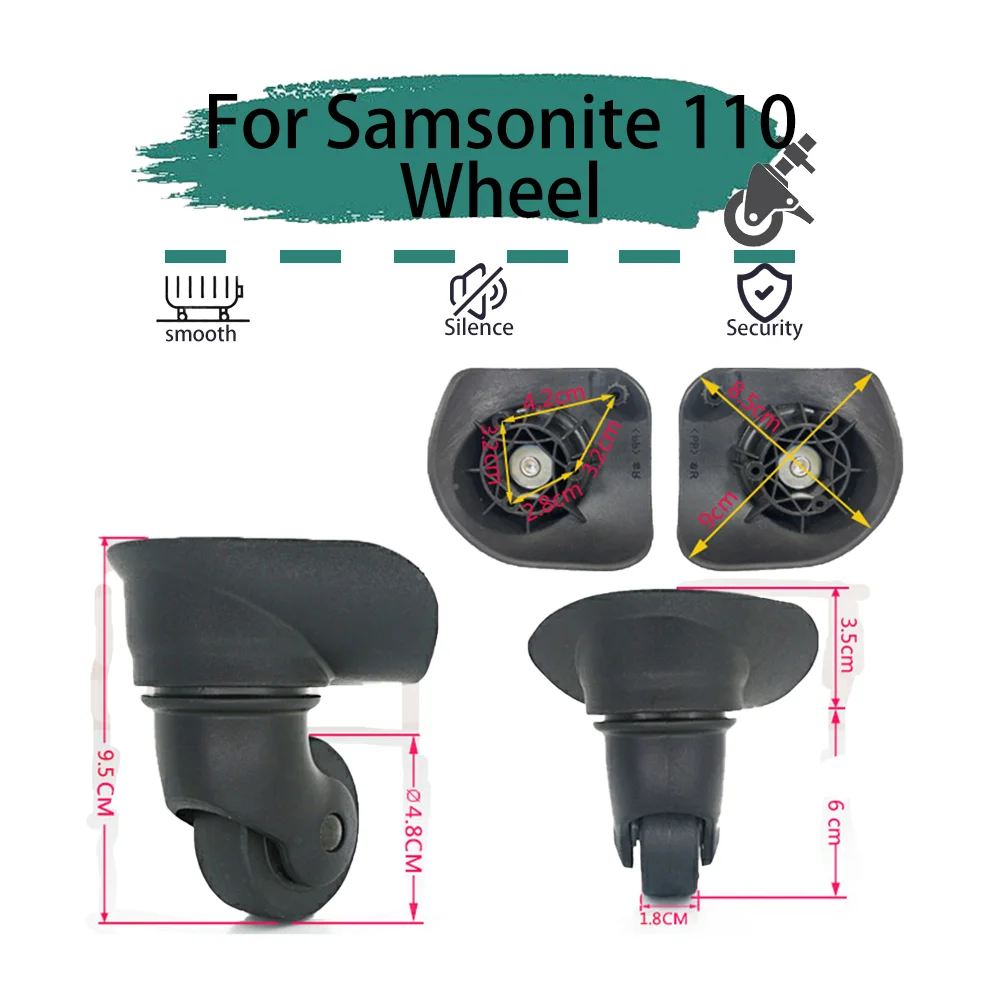 

For Samsonite 110 Universal Wheel Replacement Suitcase Rotating Smooth Silent Shock Absorbing Wheels travel suitcases case Wheel