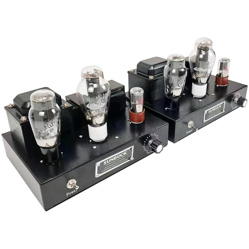 SUNBUCK Handmade 2.0 Stereo 10W Single Ended 300B Vacuum Tube Amplifier Split HIFI 300B Electronic Tube Power Amplifier Audio