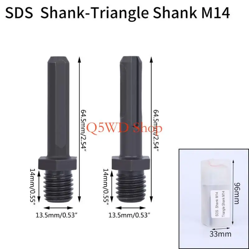 Q5WD Industrial Grade Drill Bit Adapter Triangle Shank Stainless Steel Adapter Fitted on Hammer Drill or Electric Drill