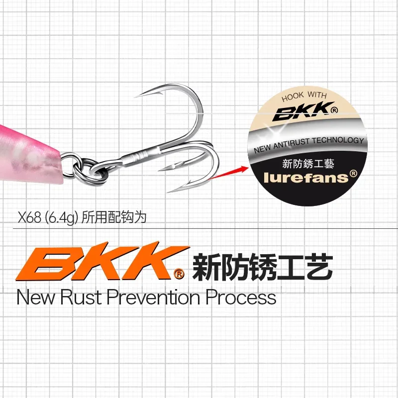 Lurefans Luya Tap Bass Bass Bassy Fish انفجار مغناطيسي تعليق الرياح الشرقية مينو X68 الطعم المزيف #3