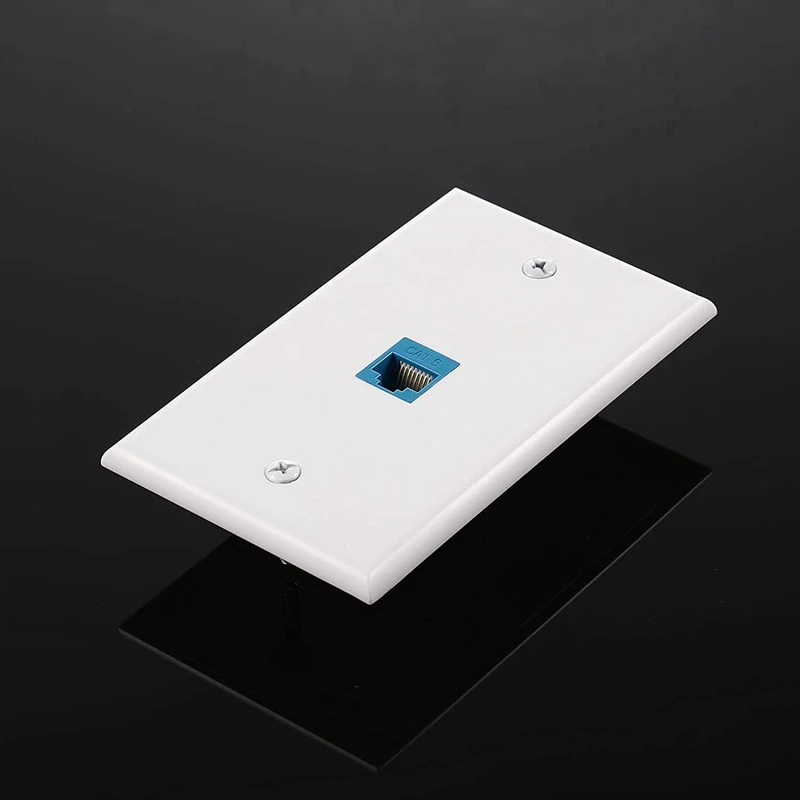 10 pezzi Ethernet piastra di uscita a muro Cat6 RJ45 piastra a muro Jack femmina a femmina Ethernet piastre di accoppiamento in linea Ethernet