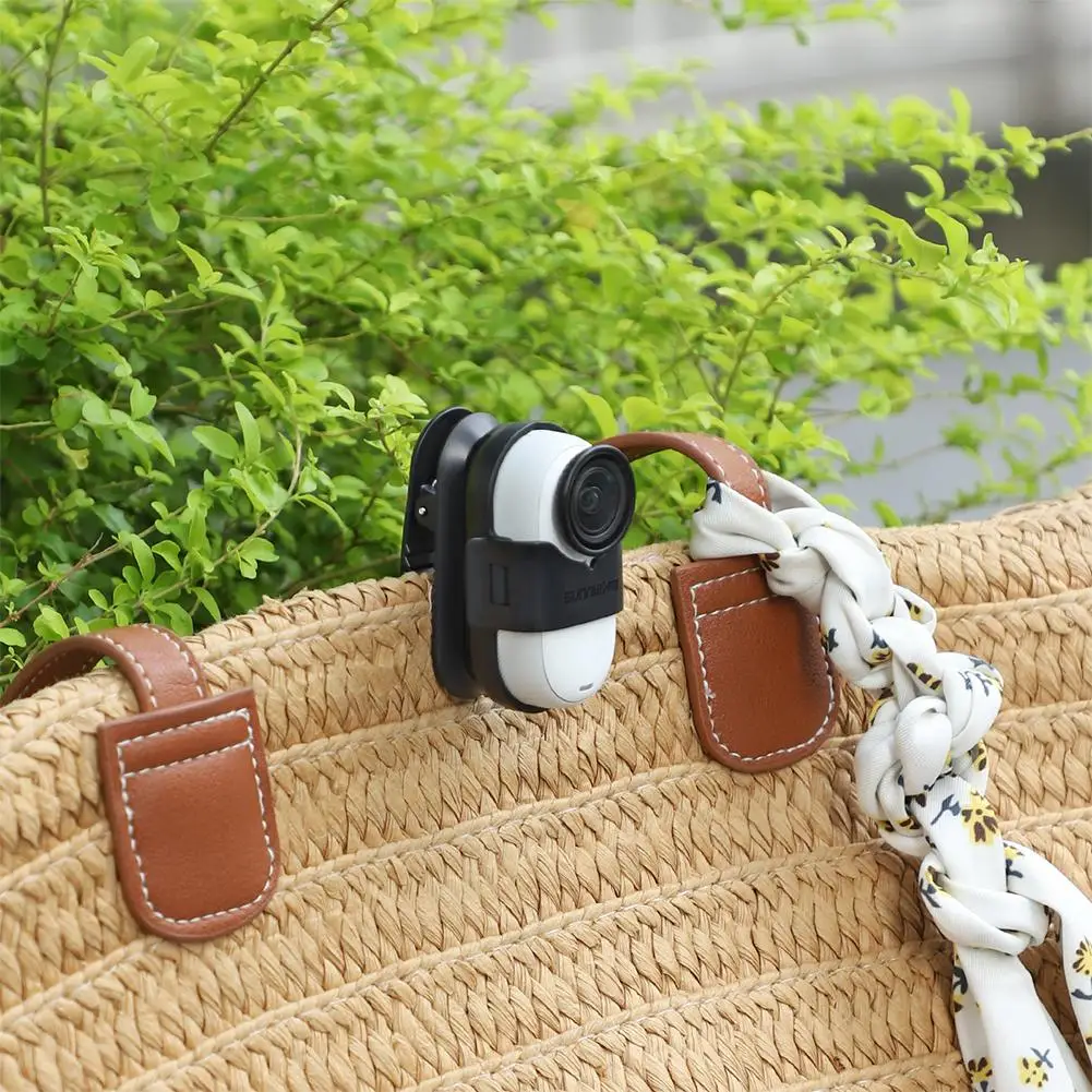 Supporto per clip per zaino per Insta360 Go 3S/Go 3 Anti-Shake Antiscivolo Rotazione a 360° Clip per fotocamera sportiva Accessori per fotocamera