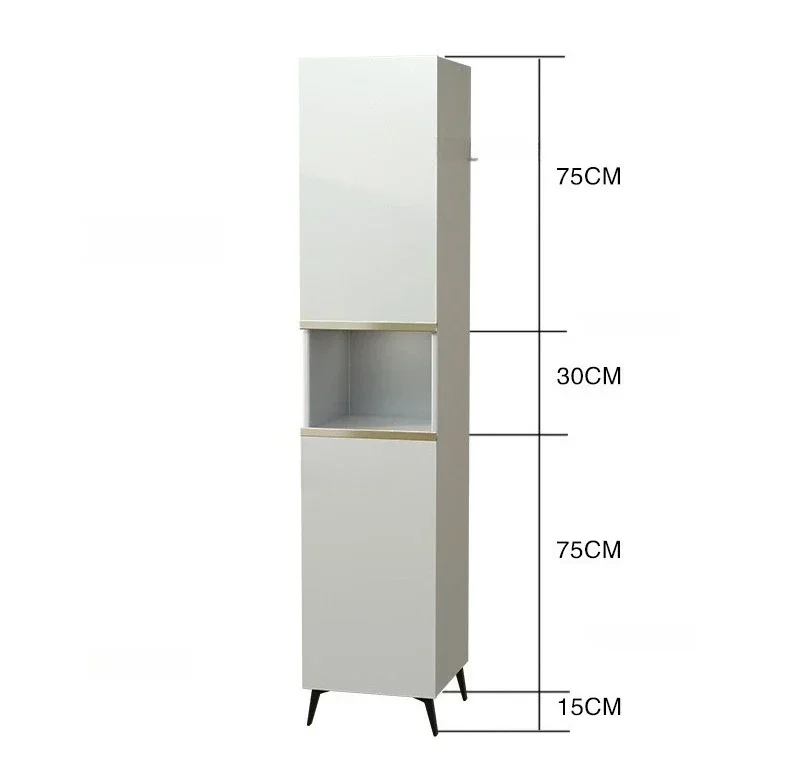 Space aluminum bathroom side cabinet toilet side cabinet toilet waterproof locker wall crack