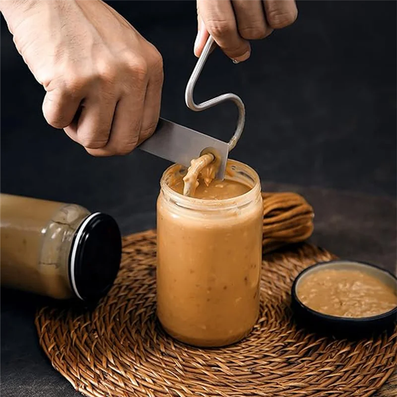 3 مجموعة خلاط زبدة الجوز الفولاذ المقاوم للصدأ خلاط زبدة الفول السوداني الأدوات النمام ومكشطة-A54Q