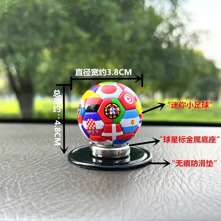 Soccer car decoration crea  tive car star hand model central control platform car interior decoration supplies