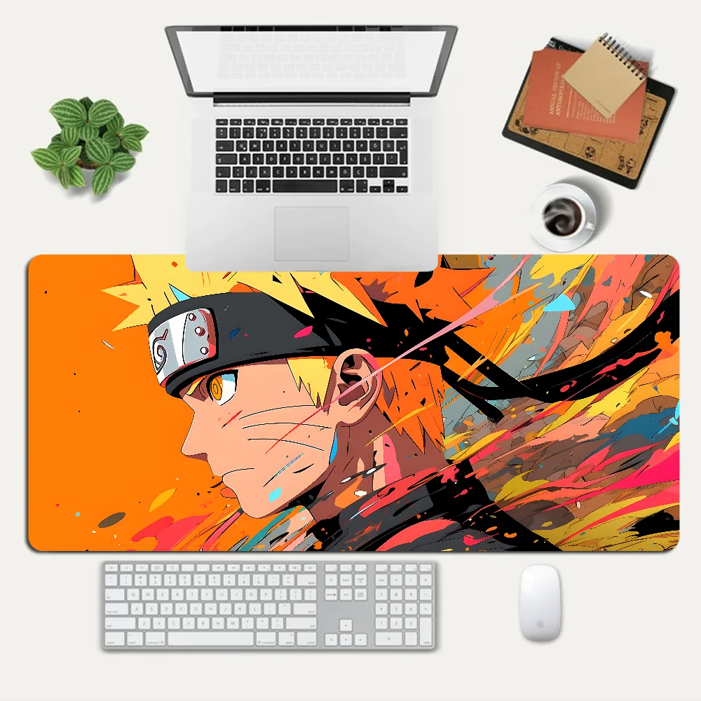 N-Narutos Gamer Mousepad Custom Skin Desktop Desk Mat Kawaii Gaming Accessories Students Writing Pad for PC Computer Table