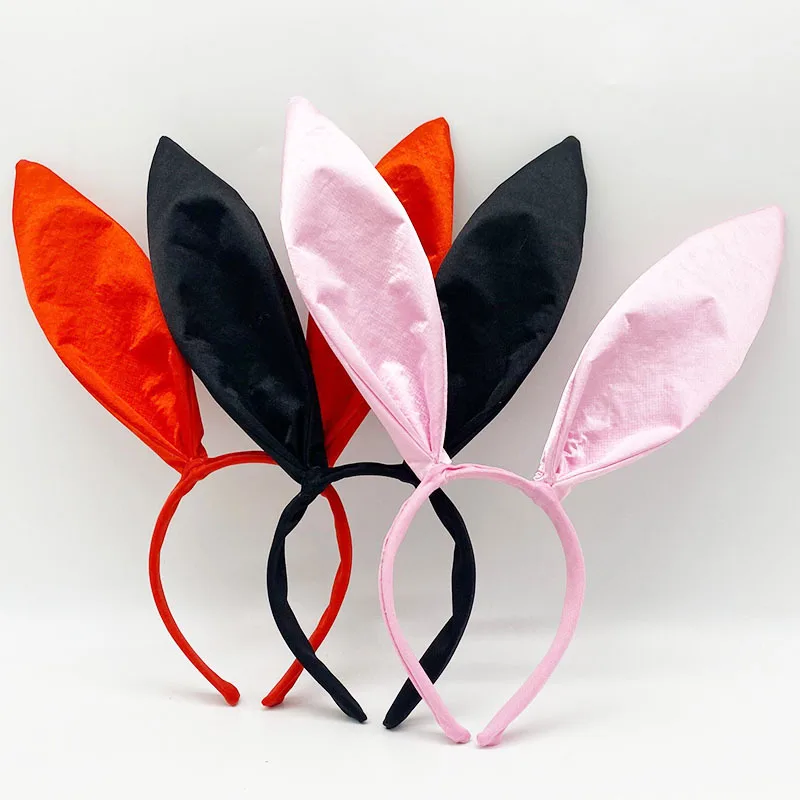 

Black Big Bunny Ears Headband for Easter Halloween Party Costume Accessories Easter Nightclub Sweet Sexy Rabbit Ear Hair