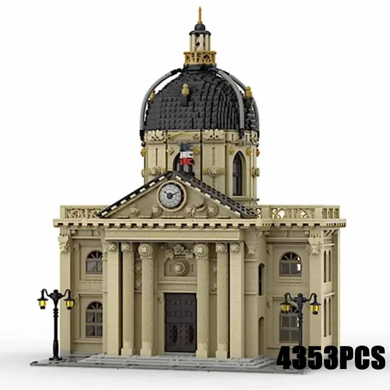 Moc Building Bricks Famous Street View Model Institute Of France Technology Modular Blocks Gift Christmas Toys DIY Sets Assembly