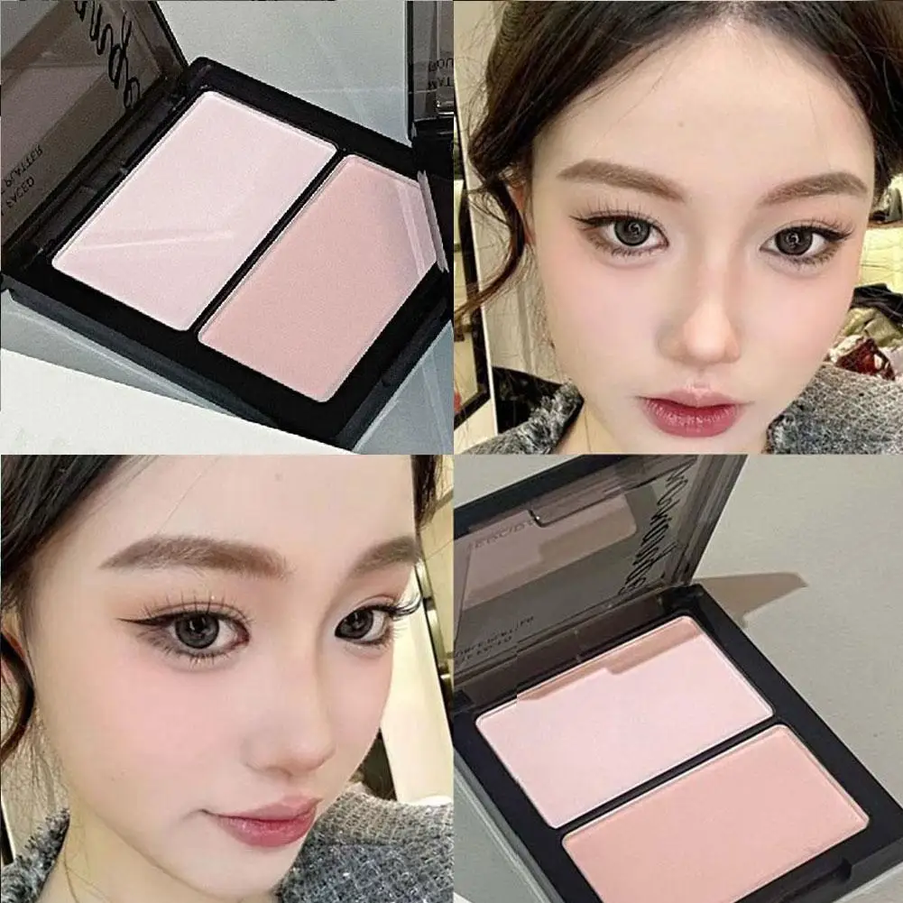 White Highlighter Facial Makeup Matte Palette Contouring Tray Shadow Cosmetics Lasting Glow Brighten Contour Shimmer Powder